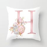 Pink Letter Cushion Cover