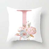 Pink Letter Cushion Cover