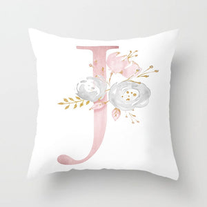 Pink Letter Cushion Cover