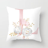 Pink Letter Cushion Cover