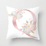 Pink Letter Cushion Cover