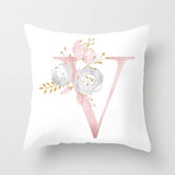 Pink Letter Cushion Cover