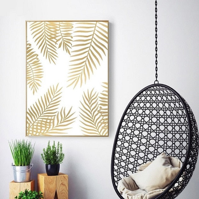 Minimalist Gold Print Painting