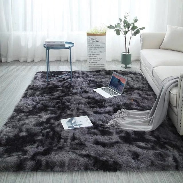 Tie Dyeing Plush Rug