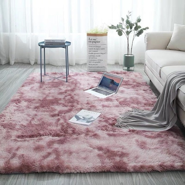 Tie Dyeing Plush Rug