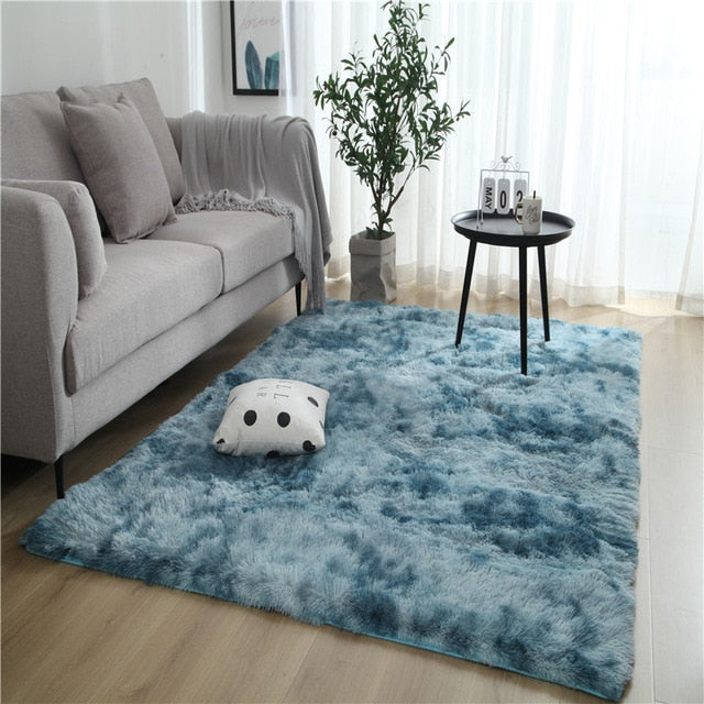 Tie Dyeing Plush Rug