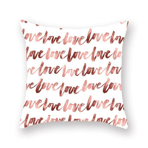 Adorable Pink Pillow Cover