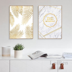 Minimalist Gold Print Painting