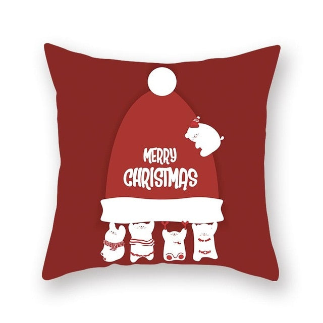 Christmas Red Pillow Case