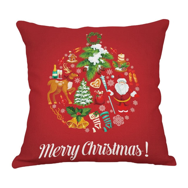 Christmas Red Pillow Case