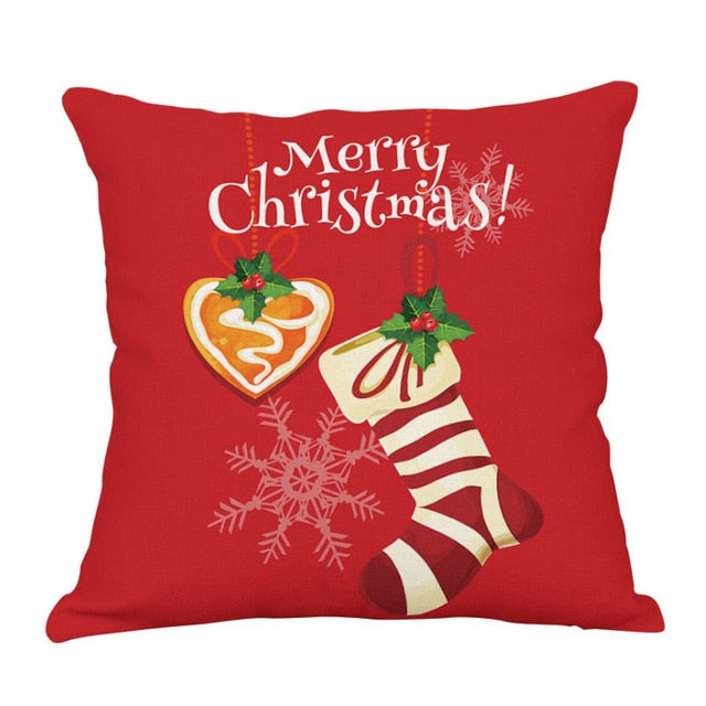 Christmas Red Pillow Case