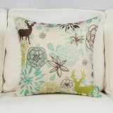 Linen Flower Printed Pillowcase