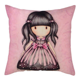 Cartoon Girl Cushion Cover