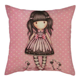 Cartoon Girl Cushion Cover